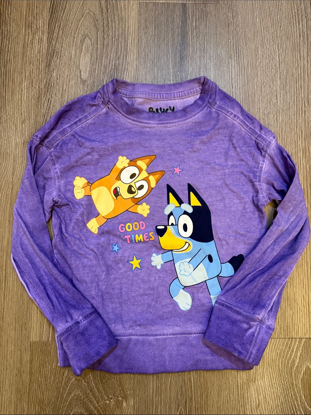 Purple Kids Long-Sleeve 'Good Times' Graphic Tee - Bluey Characters
